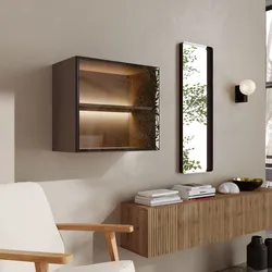 Pensile 55x50h cm bronzo con anta in vetro bronzato e telaio in alluminio - Clary