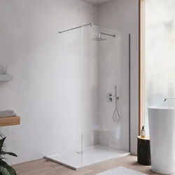 Box doccia Walk in 100 cm vetro trasparente e profilo cromo 200h - Shot