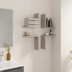 Mensola bagno 30x30 h cm in legno cashmere - Tetris