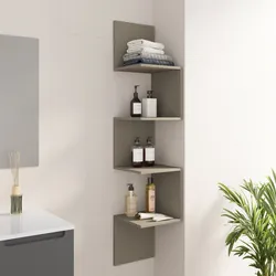 Mensola bagno 30x150 h cm in legno tortora - Tetris