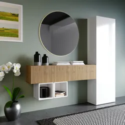 Mobile ingresso reversibile 192x185h cm bianco lucido e cadiz cannettato - Clary