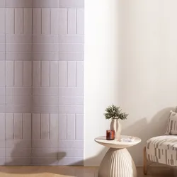 Set 12 pannelli fonoassorbenti boiserie 30x30 cm grigio con linee rette - Colette