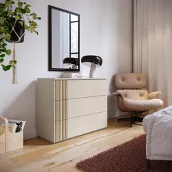 Cassettiera 100x81h cm cashmere e rovere albini cannettato con 3 cassetti - Shane