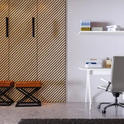 Pannello fonoassorbente boiserie 60x240h cm nero con listelli obliqui rovere chiaro - Bjorn