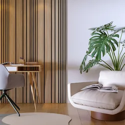 Pannello fonoassorbente boiserie 60x240h cm nero con listelli irregolari rovere chiaro - Bjorn