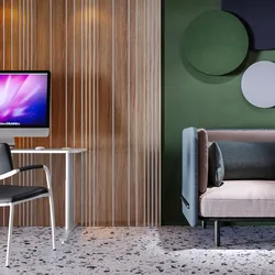 Pannello fonoassorbente boiserie 60x240h cm bianco con listelli irregolari rovere scuro - Bjorn