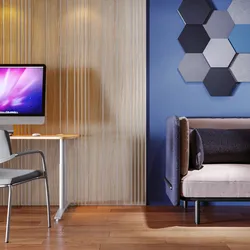 Pannello fonoassorbente boiserie 60x240h cm bianco con listelli irregolari rovere chiaro - Bjorn