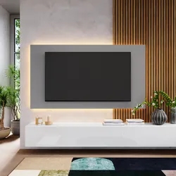 Pannello porta tv 180x100h cm ardesia con foro passacavi - Clary