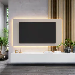 Pannello porta tv 180x100h cm cashmere con foro passacavi - Clary