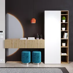 Mobile ingresso 220x185h cm bianco lucido e cadiz cannettato con specchio doppio retroilluminato - Clary