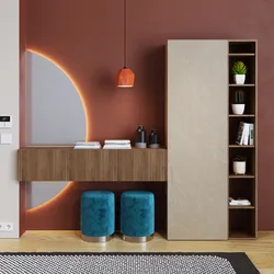 Mobile ingresso 220x185h cm argilla e mercure cannettato con specchio doppio retroilluminato - Clary