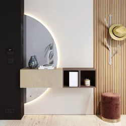 Mobile ingresso 124x155h cm argilla bronzo con specchio doppio retroilluminato - Clary