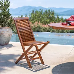 Sedia da esterno pieghevole in legno teak - Louis