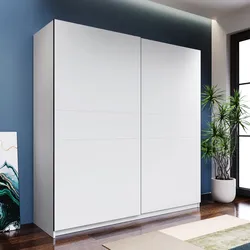 Armadio 200x205h cm con 2 ante scorrevoli bianco - Essex