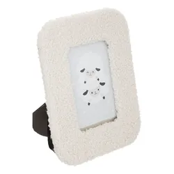 Cornice d'appoggio 18x23h cm in tessuto bouclé beige