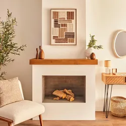 Decorazione da parete 50x70h cm tessuto beige e decorazioni bouclé cacao