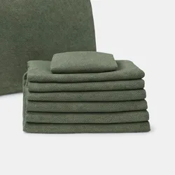 Set federe di ricambio per cuscini sedia Clerc in tessuto olefin verde oliva