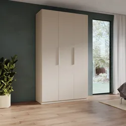 Armadio battente 137x240h cm 3 ante reversibili con soft close cashmere - Cady