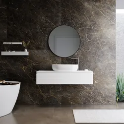 Mobile bagno sospeso 120 cm bianco opaco con top e specchio - Rodeo