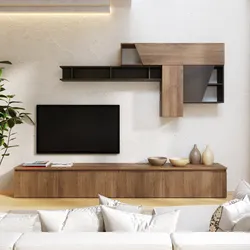 Parete attrezzata 276x40x210h cm lava e mercure - Clary