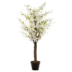Orchidea Phalaenopsis artificiale ALECIA, succulente, vaso in ceramica, bianco, 60cm