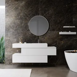 Mobile bagno sospeso 150 cm bianco opaco con top lavabo integrato dx e specchio - Rodeo