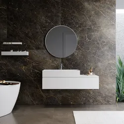 Mobile bagno sospeso 120 cm bianco opaco con top lavabo integrato 80 cm e specchio - Rodeo