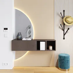 Mobile ingresso 124x155h cm bronzo con specchio doppio retroilluminato - Clary