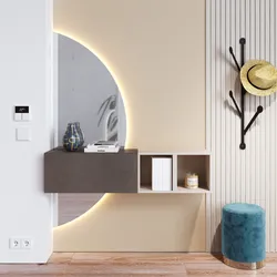 Mobile ingresso 124x155h cm bronzo e cashmere con specchio doppio retroilluminato - Clary