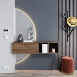 Mobile ingresso 124x155h cm mercure e bronzo con specchio doppio retroilluminato - Clary