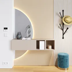 Mobile ingresso 124x155h cm cashmere con specchio doppio retroilluminato - Clary