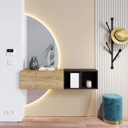 Mobile ingresso 124x155h cm cadiz e lava con specchio doppio retroilluminato - Clary