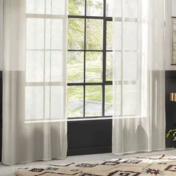 Tenda semi filtrante 135x240h cm in tessuto satinato panna - Ishan