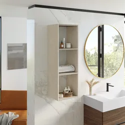 Semicolonna bagno 35x105h cm con vani a giorno argilla - Cuki