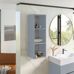 Semicolonna bagno 35x105h cm con vani a giorno carta da zucchero - Cuki