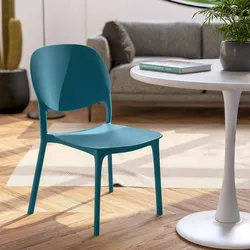 Sedia impilabile in polipropilene blu marino - Qalis