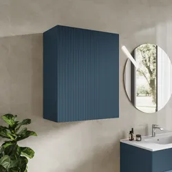 Colonna bagno sospesa 60 x 30 x 75 h cm doppia anta blu oceano - Tayga