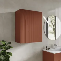 Colonna bagno sospesa 60 x 30 x 75 h cm doppia anta terracotta - Tayga