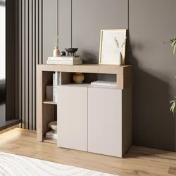 Madia 108x93h cm cashmere e rovere cast con 2 ante - Conan