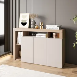 Madia 146x93h cm cashmere e rovere cast con 3 ante - Conan