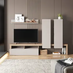 Parete attrezzata 277x172h cm cashmere e rovere cast - Conan