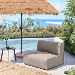 Poltrona modulare da esterno in tessuto olefin lino - Baku