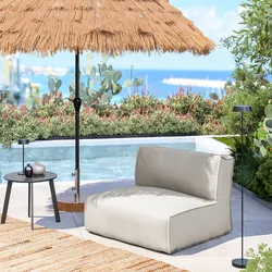 Poltrona modulare da esterno in tessuto olefin naturale - Baku