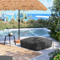 Maxi pouf modulare da esterno in tessuto olefin grigio scuro - Baku