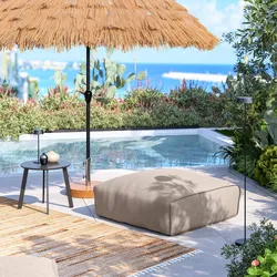 Maxi pouf modulare da esterno in tessuto olefin lino - Baku