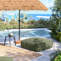 Maxi pouf modulare da esterno in tessuto olefin verde oliva - Baku