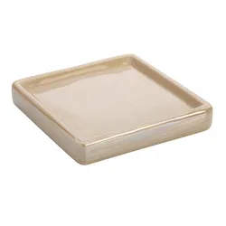 Portasapone in ceramica beige lucido - Linea Cuba