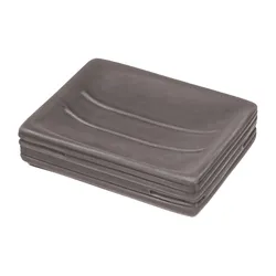 Portasapone in ceramica con motivi in rilievo grigio - Brik