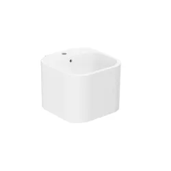 Lavabo sospeso monoforo 44x43 cm in ceramica bianco lucido - Tandem