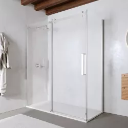 Pedana doccia antiscivolo in compensato marino di okumè compatibile con  piatto doccia 100x70 cm